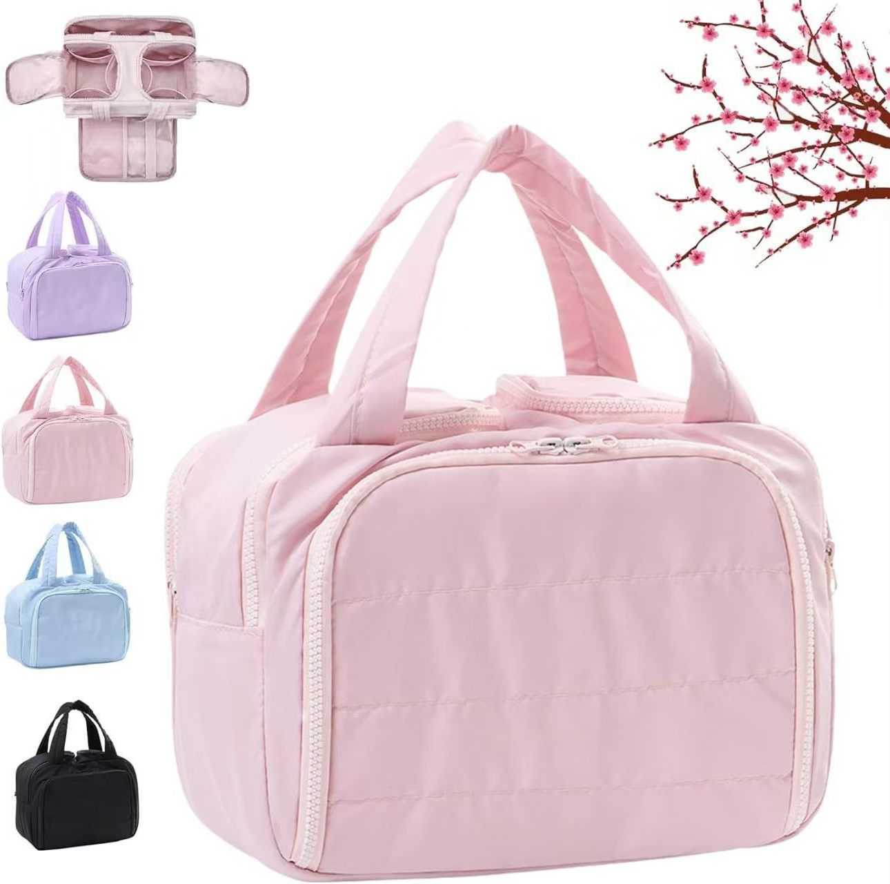 Standing Travel 2025 Makeup Bag Large Capacity Multi Compartment Portable Toiletry Bag for Women Cosmetic Organizer with HandleT260917
