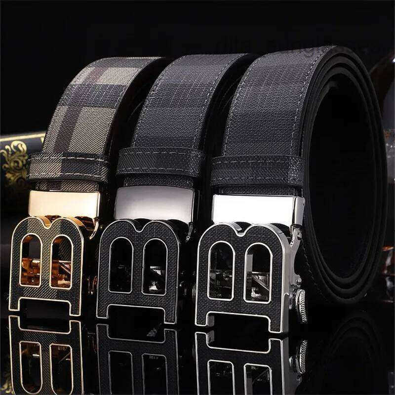 2025 High Quality Men's Designer Genuine Leather Belts Male Metal Automatic Buckle Casual Fashionable Belt for men Jeans 26Y0511