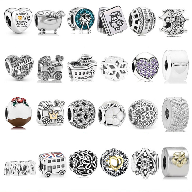 Snowflake Hollow Charm Bead White Copper Silver Plated Openwork Winter Snow Star Large Hole Bead Christmas Theme DIY Bracelet Jewelry Gift