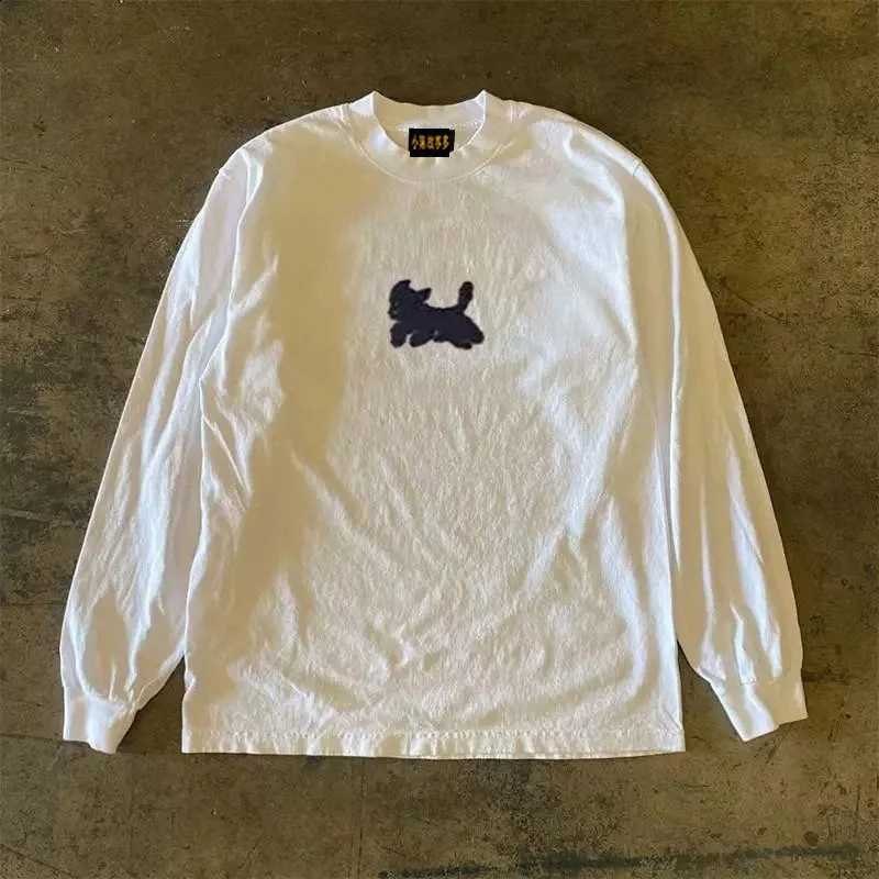Heavyweight 310gsm Pure Cotton Long Sleeve T-Shirt American Retro Oversize Streetwear Versatile Comfortable Breathable round ... X2609161
