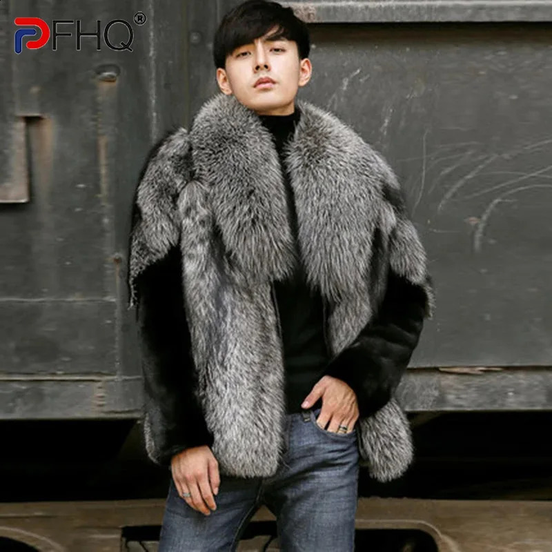 PFHQ Autumn Men's Faux Fur Coat Fashion Thickened Warm Zipper Simple Creativity Personality Comfortable Windbreaker 21Z1696 260917