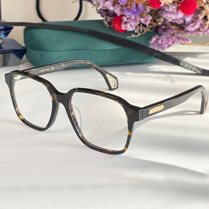 Retro Rectangular Sunglasses for Men Women Tortoiseshell Pattern Acetate Frame 0469 Outdoor Casual Style Removable Preion Anti Blue Light Optical Gl