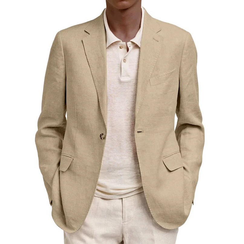 Spring Autumn Mens Single Button Blazers Solid Smart Casual Turn Down Collar Suit Outwear Male Slim Fit Fashion Blazer Coat Man 260916