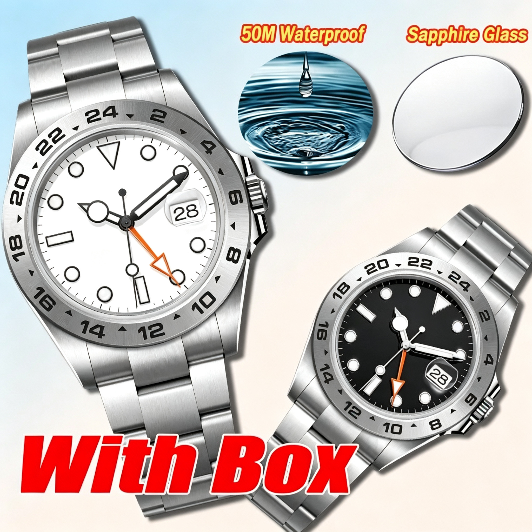 Luxury Mens Automatic Mechanical Watches - High-Quality 904L Stainless Steel Waterproof Luminous Business Wristwatches with AAA 8215/2813 Movement