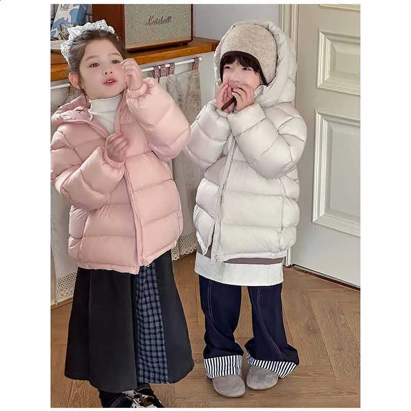 Girls Children's Light Down Jacket Warm Cotton Clothes Boys Winter Hooded Coat Autumn New Fashion Shorts Outerwear Kids Parkas J260917