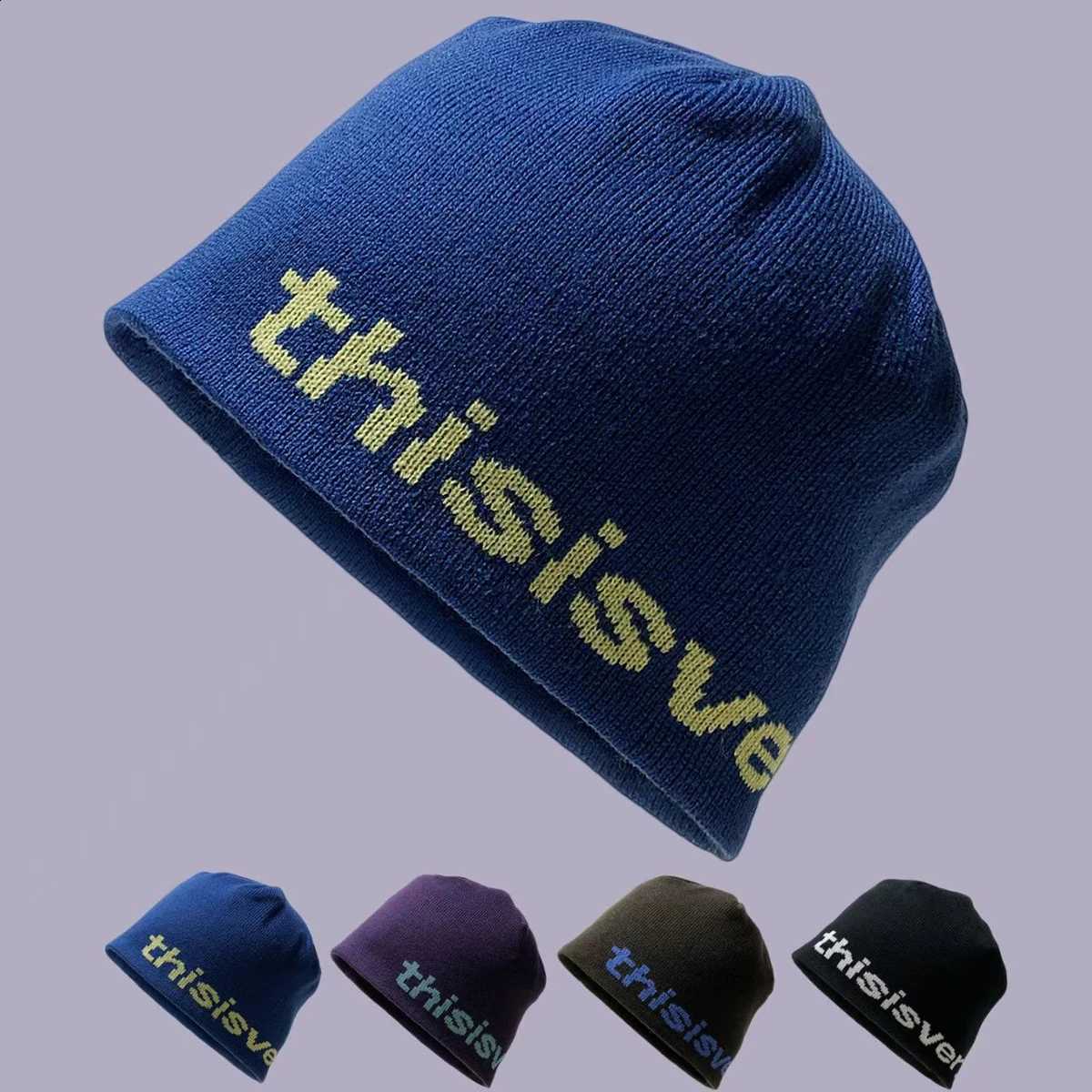 New Letter Unisex Print Knitted Hat Y2K Bonnet Caps Warm Beanie Hats for Women Outdoor Casual Street Wear Beanies for GirlT260916