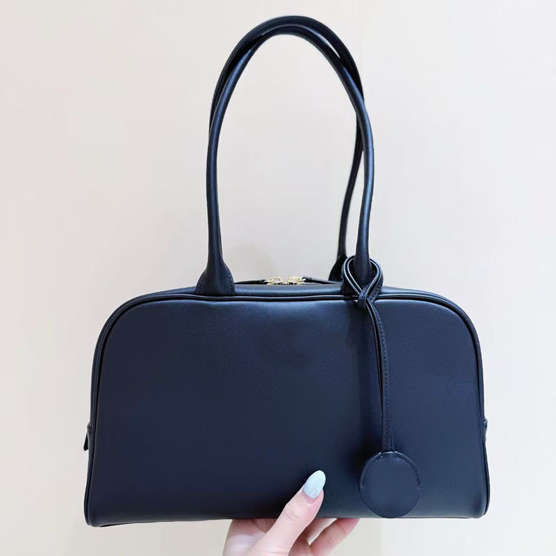 Designer Bag bowling bag Black cowhide tote bag handbag shoulder bag for Women Fashion Bags underarm bag Large capacity commuter bag Women's Lu