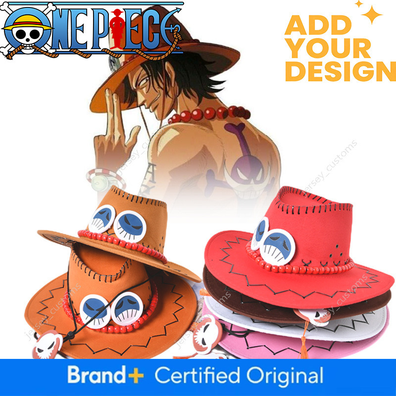 One Piece Fire Fist Ace Men's Trendy Western Cowboy Anime Peripheral Cosplay Jazz Hat Wholesale