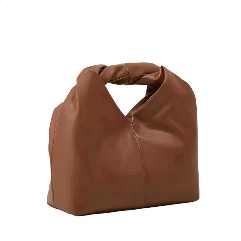 Soft Solid Color Armpit Bag Fashion PU Leather Dumpling Bag Large Capacity Multifunction Pleated Cloud Bag Outdoor H260916