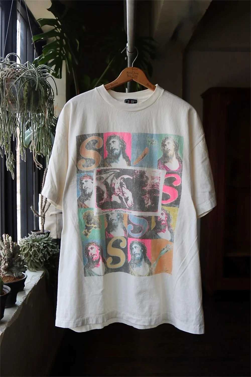 Retro Top Japanese Sean Wotherspoon Summer VEGES Print Vintage Short Sleeves High Street Japanese Street T-shirt Trendy Vintage X260916