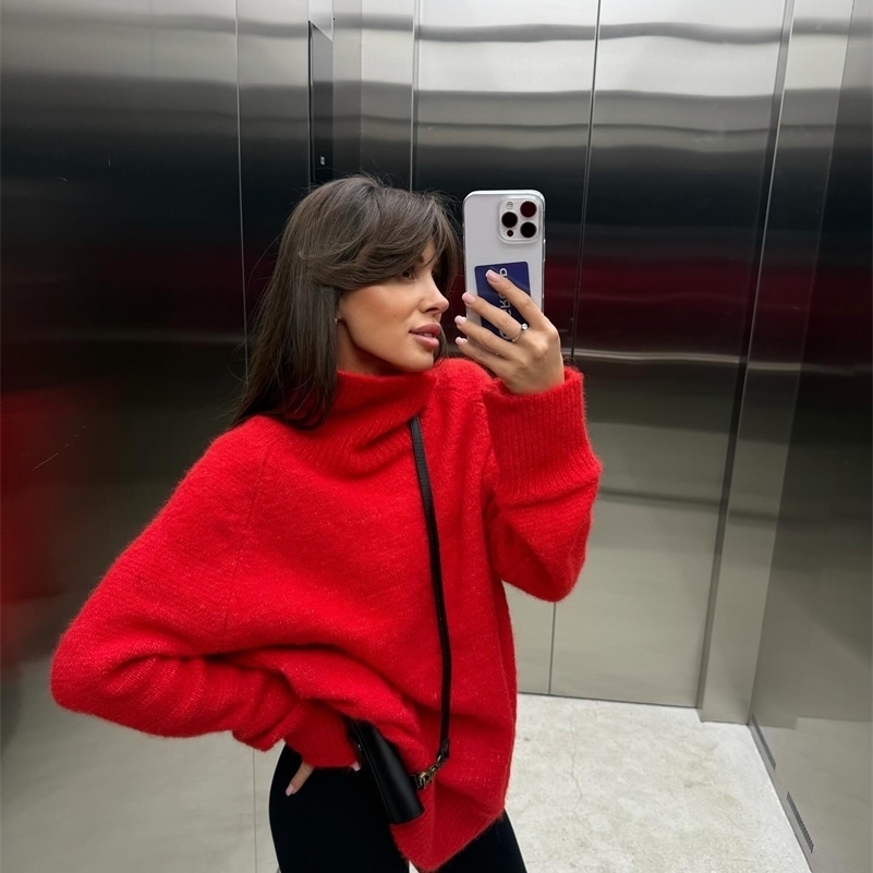 Hirsionsan Basic Turtle Neck Sweater Women Oversized Soft Knitted Wool Pullover Female Casual Thick Warm High Quality Tops 260911ww