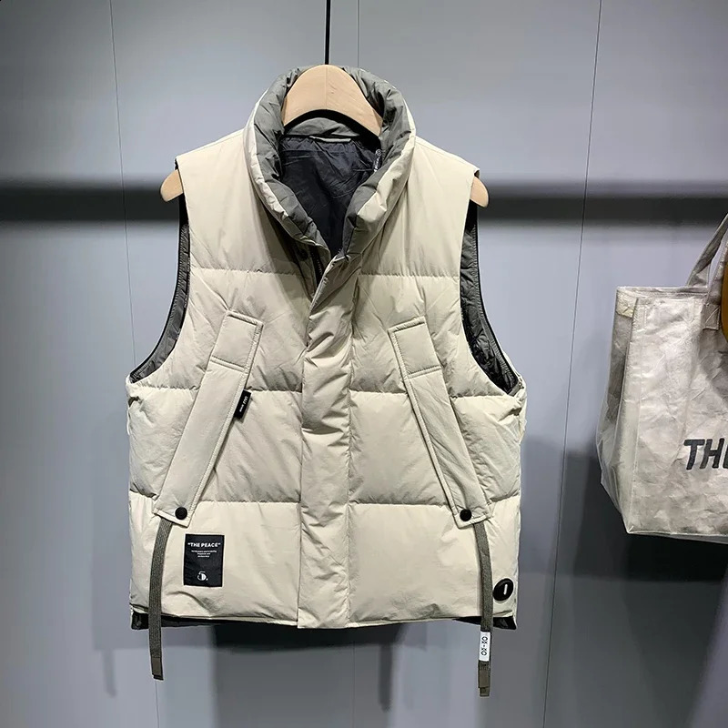 Men 204 Winter Windproof Sleeveless Jackets Male Stand Collar Casual Waistcoat Mens Down Cotton Warm Thicken Gilet A92 260916