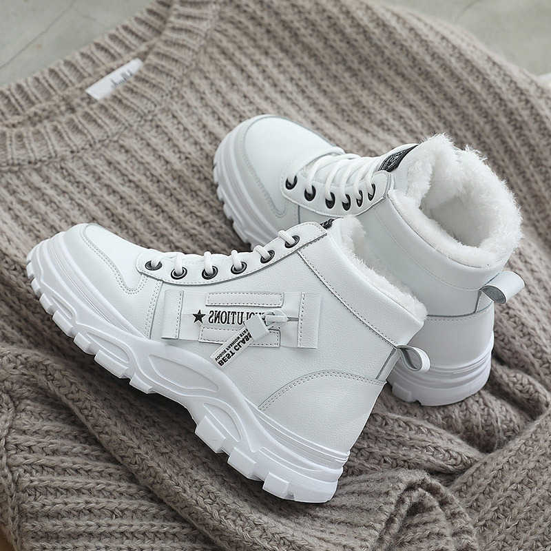 Lace Women Boots New Winter Up Women Sneakers Snow Ankle Boots Waterproof Platform Boots Comfortable Warm Casual Shoes for Women D260917