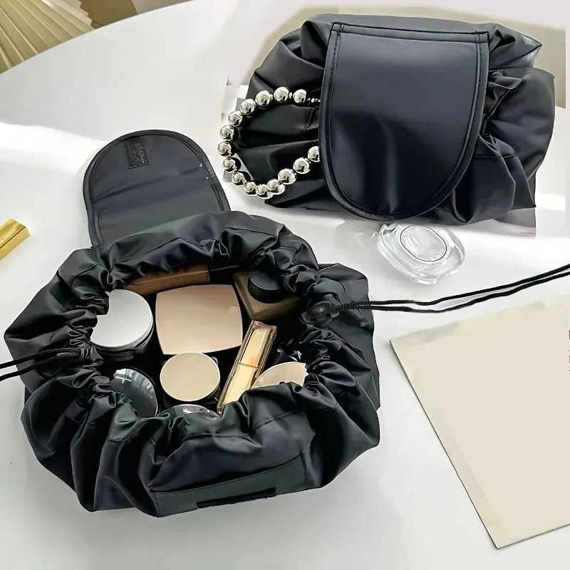 Lazy Drawstring Polyester Makeup Bag Portable Travel Storage Bag One PackT260917