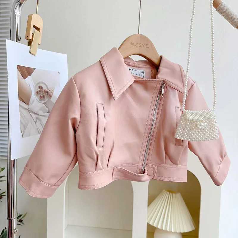 3 4 2 5 6 7 8 Years Girls PU Coat Spring Autumn Fashion Leather Girls Jacket Little Princess Waterproof Outerwear Kids ClothesT260916