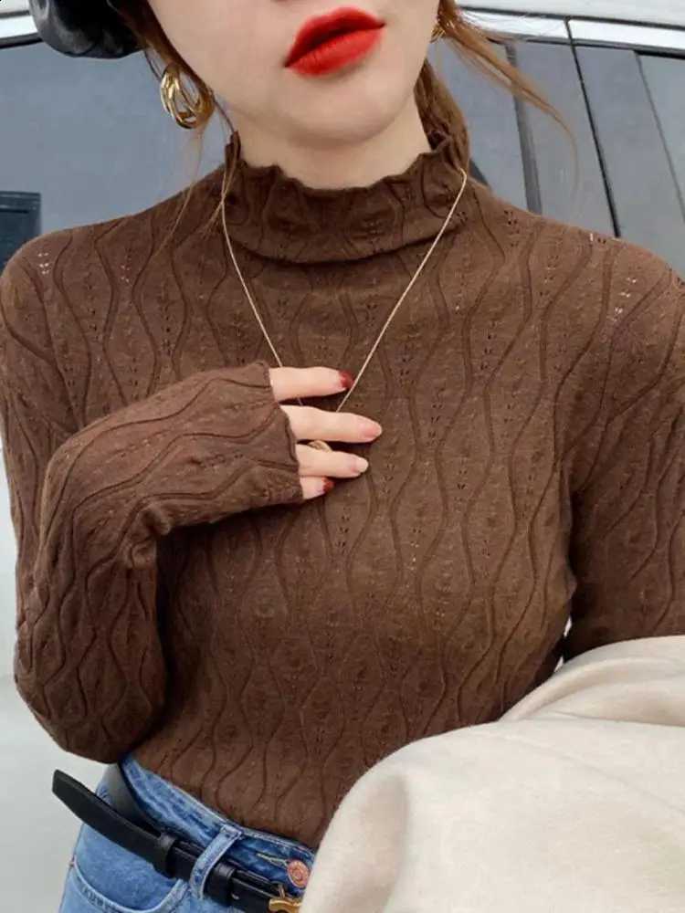 Turtleneck Women Sweaters Cashmere 2026 Autumn Winter Warm Pullover Slim Tops Knitted Sweater Jumper Soft Pull Female J260916
