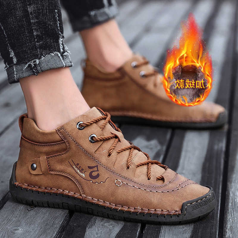 XIHAHA Casual Leather Men Shoes British Style Comfortable Male fa1 Walking Shoe Big Size Man Soft Flat Footwear Zapatos Shoe D260917