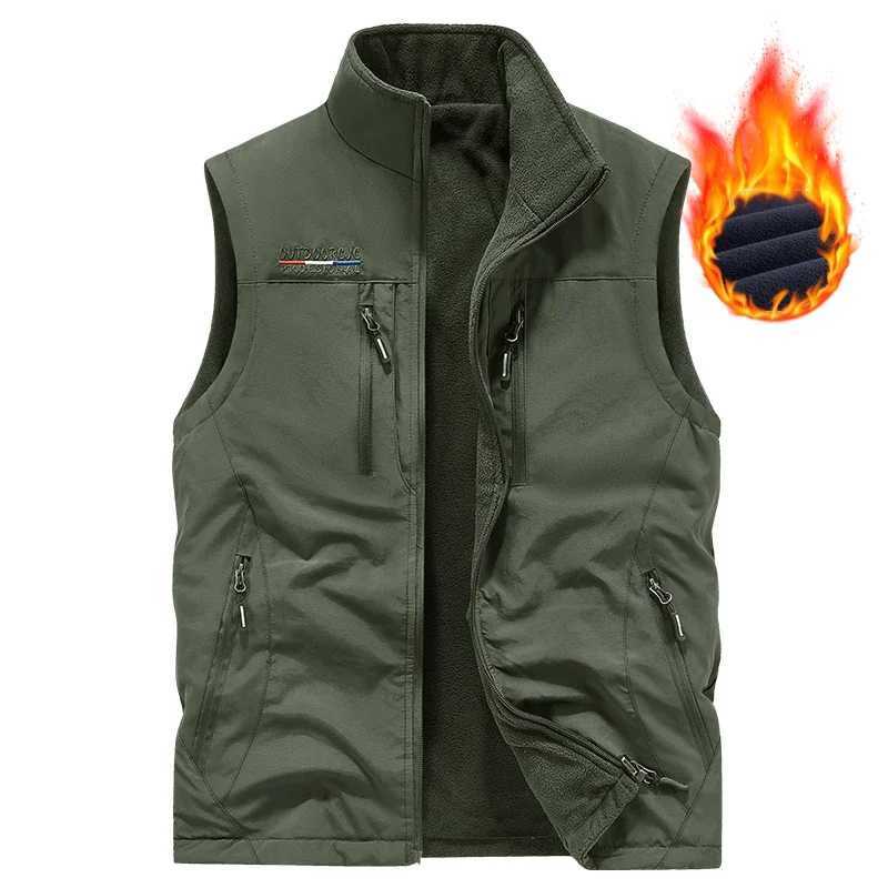 Men's Outdoor Sports Leisure Windproof Cold Proof Warm Vest for Autumn and Winter Comfortable Plush Fashionable Q260917