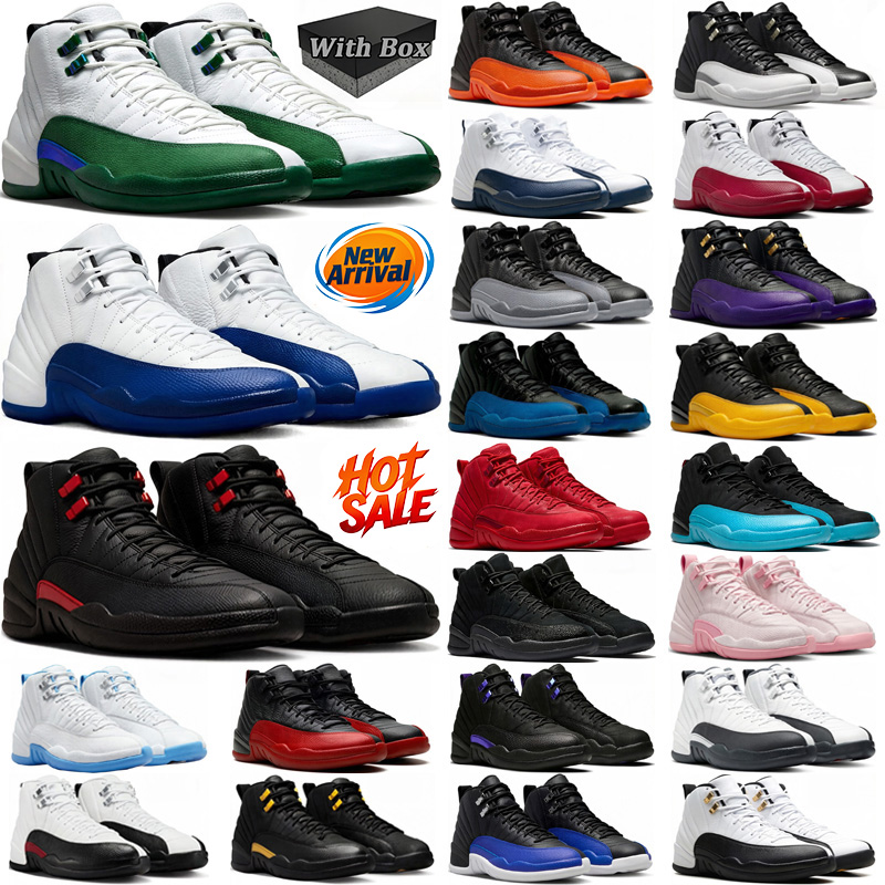 With Box Designer 12 12s Basketball shoes Men Women Bucks Bloodline Taxi French Blue Flu Game Cherry Playoffs Olive dh gates mens trainers sports sn