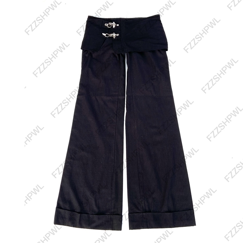 Airplanebuckle jacket Harajuku Subculture Y2K Pants Spicy Girls Hip Hop pants Streetwear Punk Trousers Gothic Vintage vibe 260916