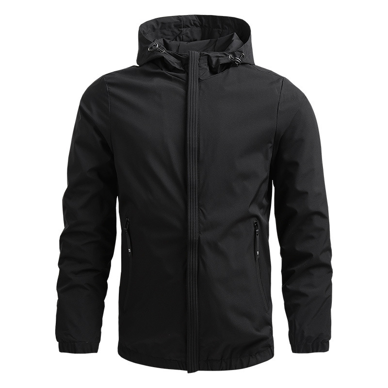 Men's casual long-sleeved jacket, baseball shirt, hooded men's coat, export men's clothing