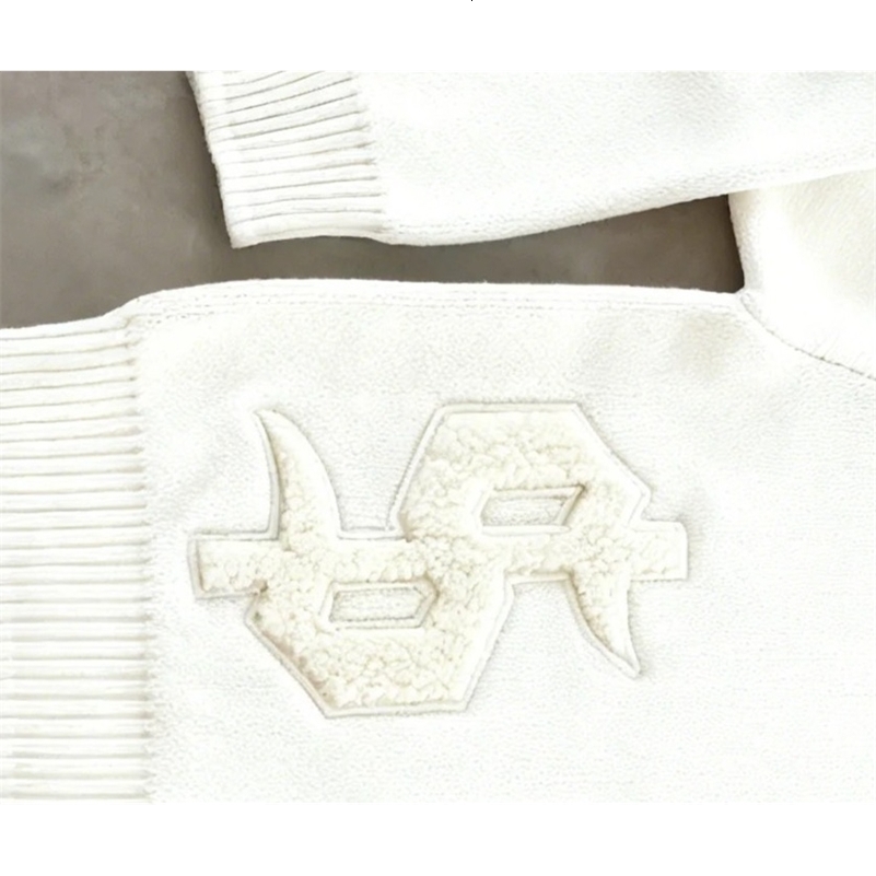Embroidery Pullover Y2K White Long Sleeve Sweater Dollar Gothic Goth Retro Casual Streetwear Old Money Men Boxy Knitted Clothing 260908