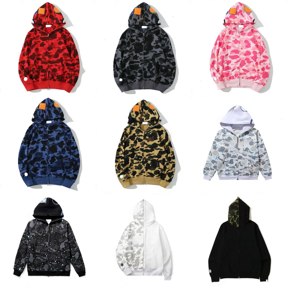 Designer Men's Hooded Sweatshirt for Women and Men Full Zip Casual Jacket Camouflage Pattern Hooded Sweatshirt and Men's Sweatshirt Size M