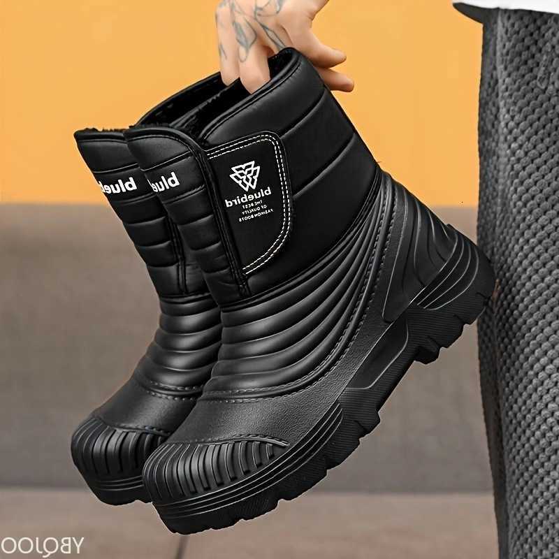 Men's winter outer wear thick soled warm cotton shoes simple comfortable daily casual wear anti slip wear-resistant men's boots D260917