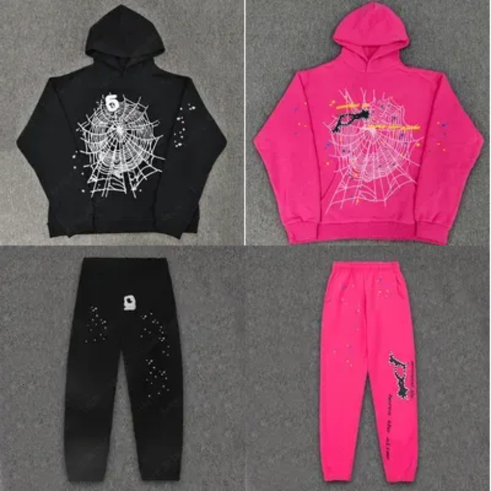 Men's Sweatshirts Designer Spiderhoodie Clothes Rhinestone Hoodie Sweatpants For Tracksuit Casual Fashion Mens Hip Hop Long Sleeve Hoodies