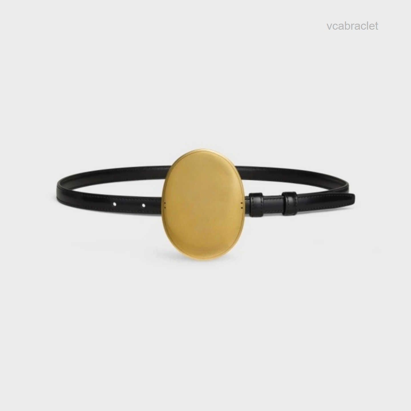 Taurillon Women's Leather 13mm Belt with Gold Tone Hardware
