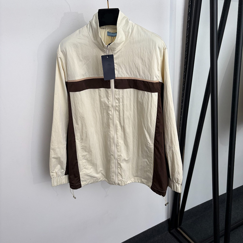 Stand Collar Blouson Luxury Women Color Blocked Casual Sun Protection Jacket Autumn Winter Outdoor Hiking Streetwear Windproof Overcoat