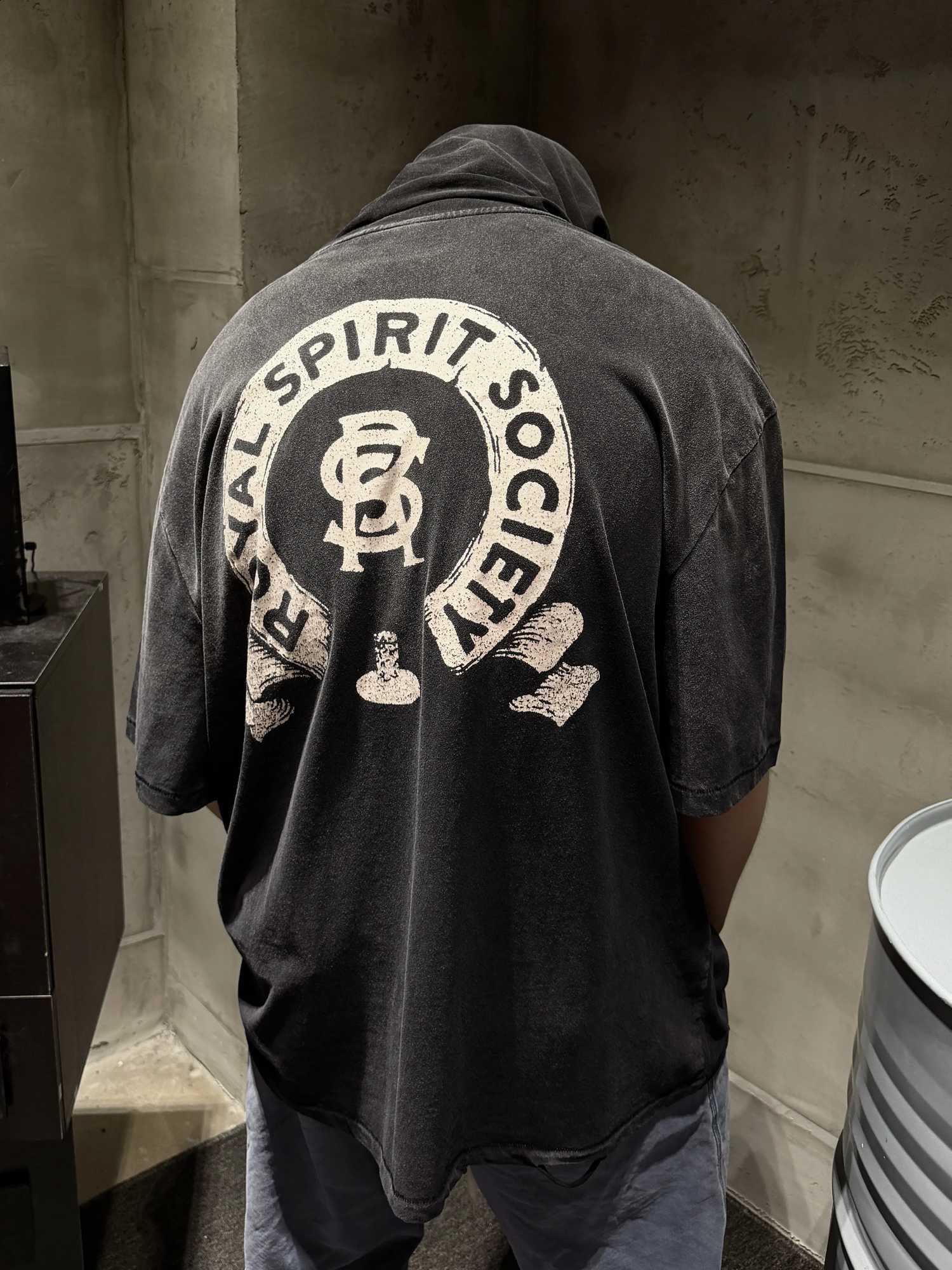 NEW 26AW Saint x SPIRIT SOCIETY Limited T-Shirt Cotton High-Street Vintage Streetwear Oversized Washed T-Shirt For Men X260916