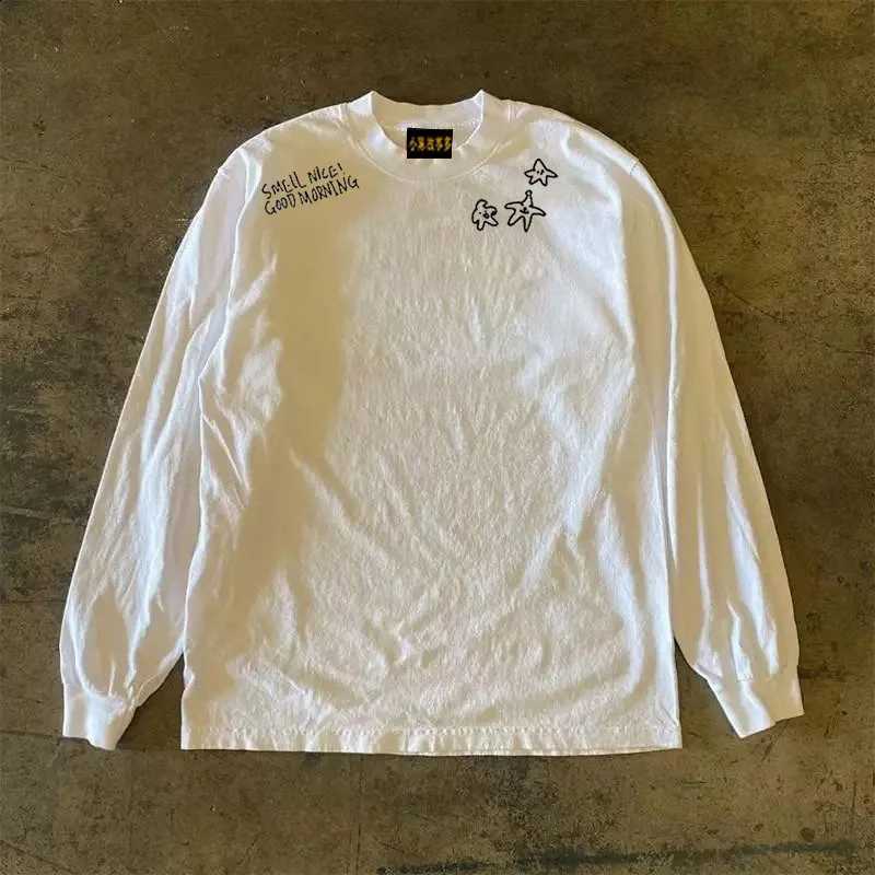 Heavyweight 310gsm Pure Cotton Long Sleeve T-Shirt American Retro Oversize Streetwear Versatile Comfortable Breathable round ... X260916