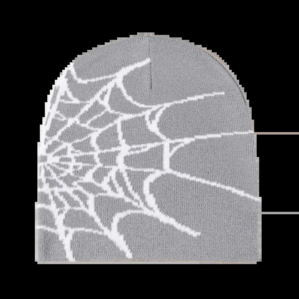 Y2K Soft Spider Web Pattern Beanie Caps Stretch Warm Pullover Hat Street Punk Multiple Colors Cuffed Knitted Hat StreetwearT260916