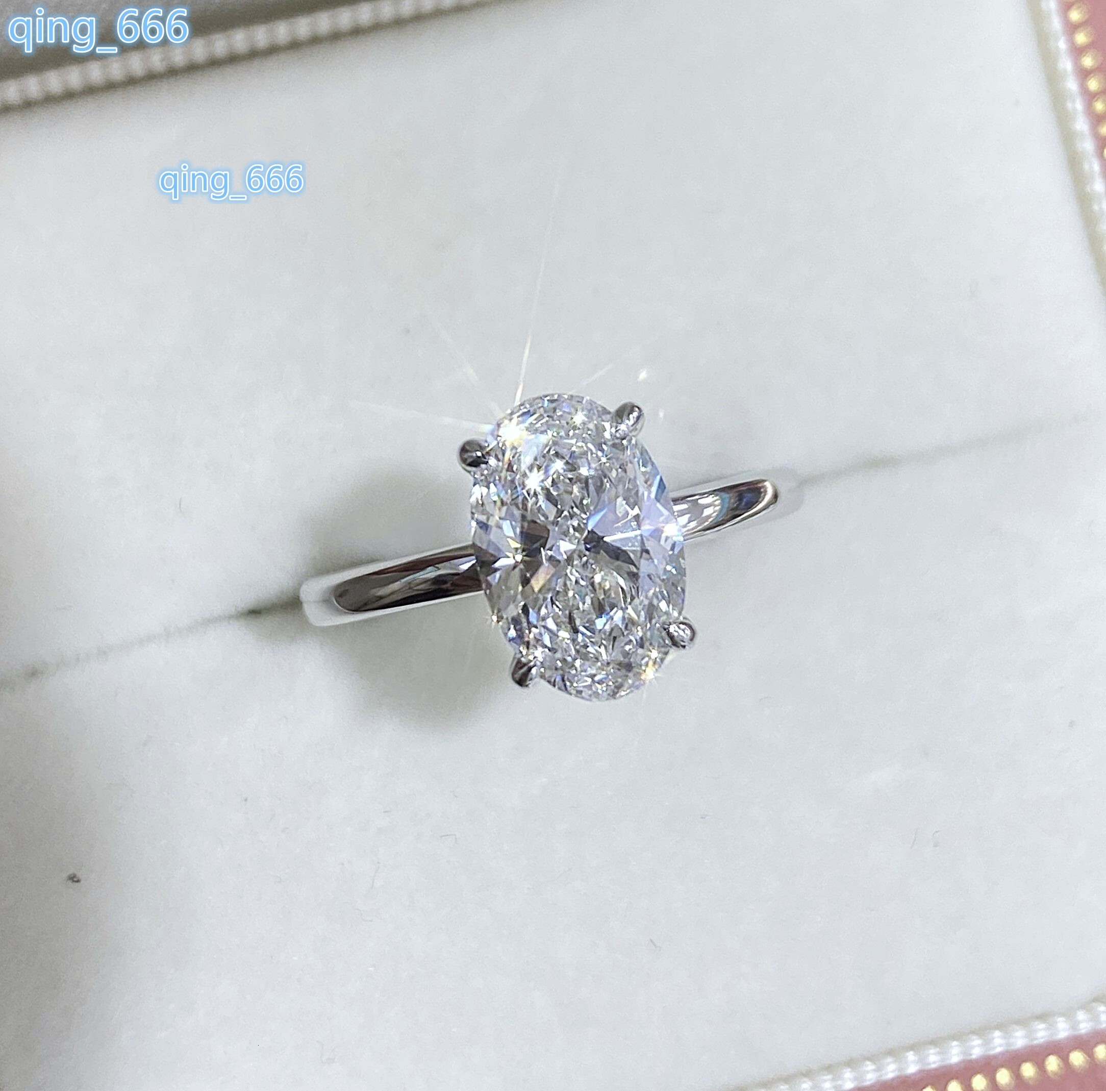Custom IGI Oval Cut CVD Lab Grown Diamond 18K Solid Gold Rings Solitaire Engagement Wedding Engagement Ring Jewelry for Women