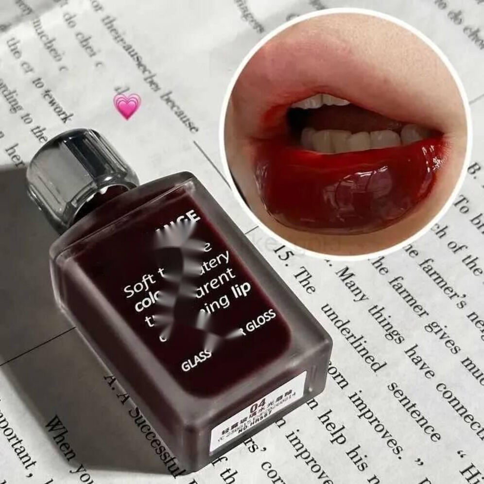 Luxury Cherry Juice Gloss Water Luster Charming Glass Moisturizing Lips maquillaje Lip Liquid Lipstick Makeup Free Shipping
