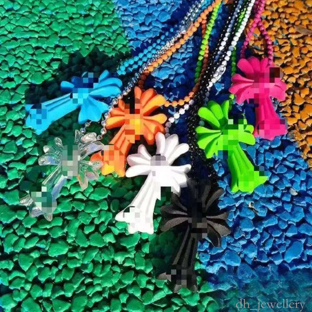 Pendant chrome High Color Resin Jewelry Designer Necklaces Vintage Chain Couples bullet Diamonds high quality popular gift AA 544