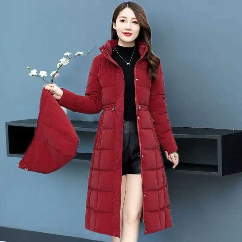 Warm Women Winter Hoodies Parkas Jacket Casual Thick Elegants Abrigos Quilted Overcoat Korean Slim New Cotton Padded Parcas Coat H260917