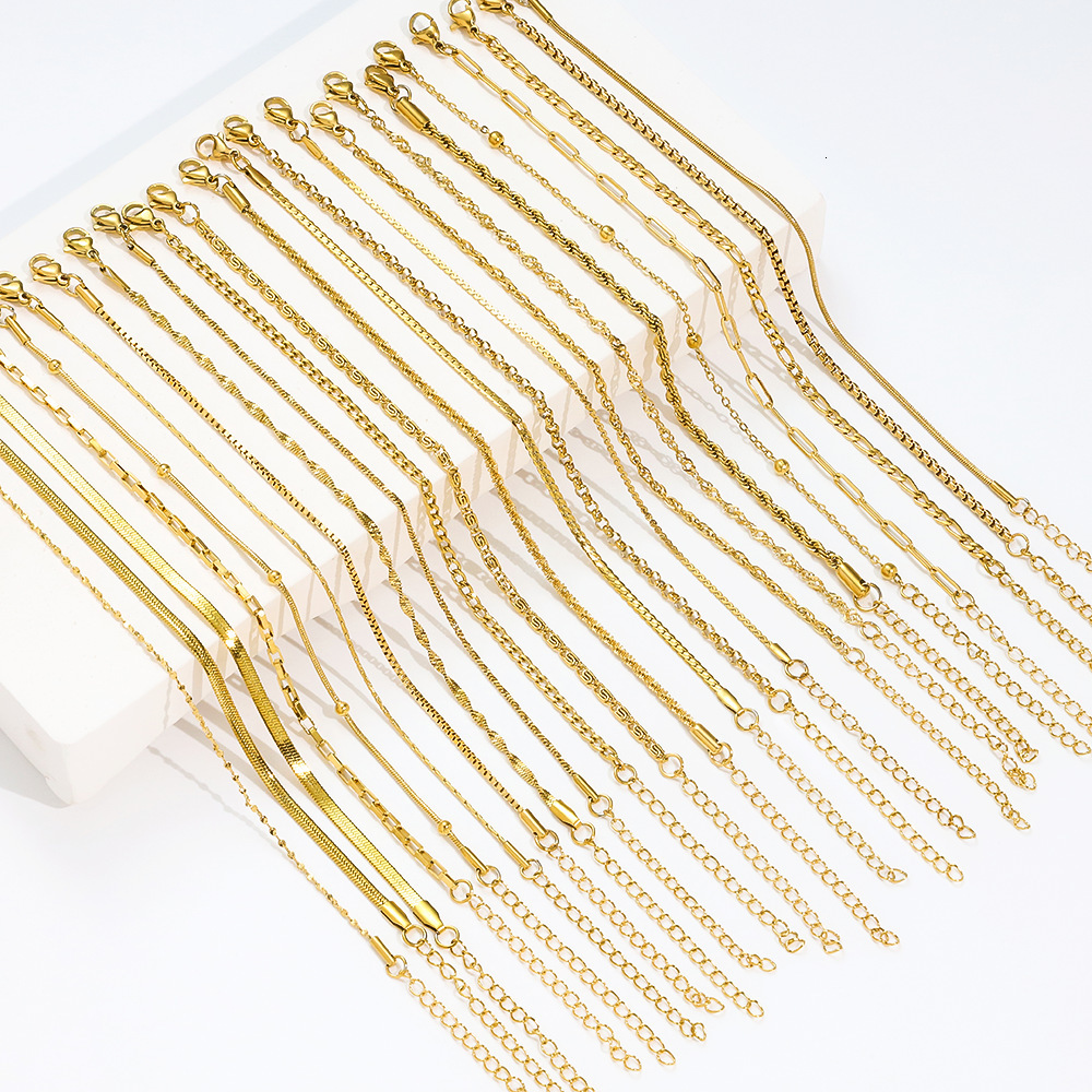 Stainless Steel Vacuum Plating Furnace 18K Gold Versatile Simple Daily Basic Bracelet Color Retention Jewelry