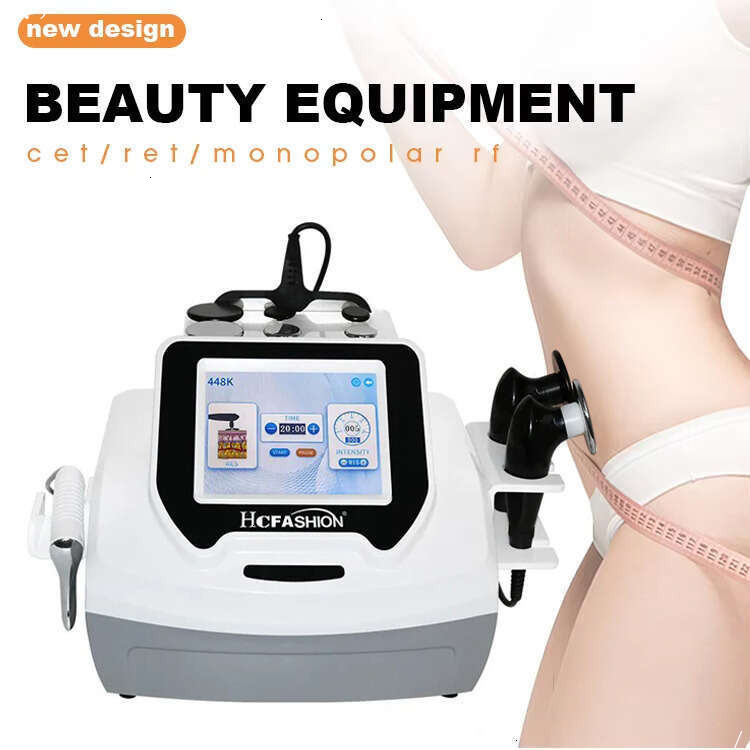 Professional 448Khz Radiofrequency Face Contouring Tecar Therapy Deep Heating Skin Smooth No Pain RF Fat Burning Body Slimming Fever Master Machine