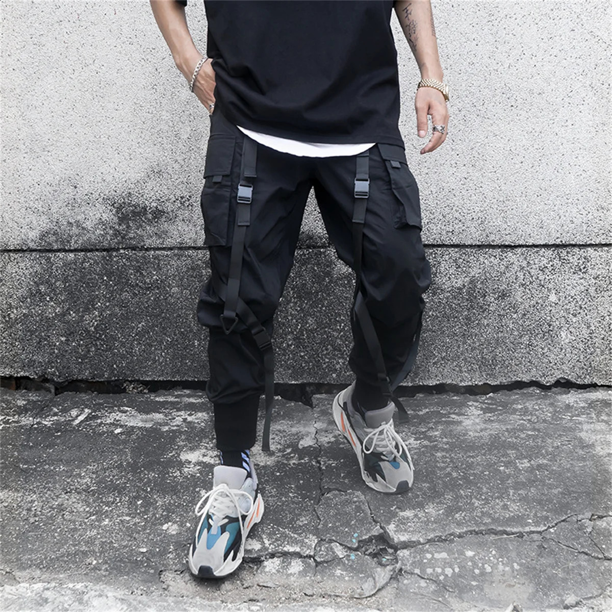 Harajuku Retro n Sense Techwear Mens Cargo Pants Punk Male Clothing Streetwear Joggers High Street Holiday Casual Trousers 260917
