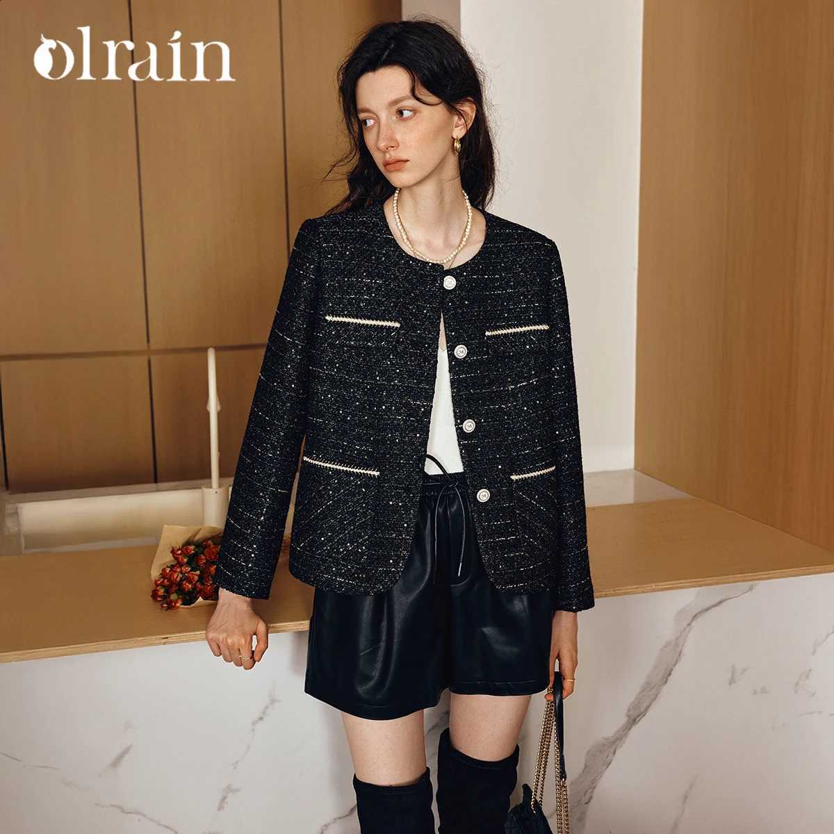 Women French OLrain Jackets 2026 Autumn New Collection O-neck Jacket Pocket Elegant Female Clothing Lady Outerwear GO57QW001022 C260917