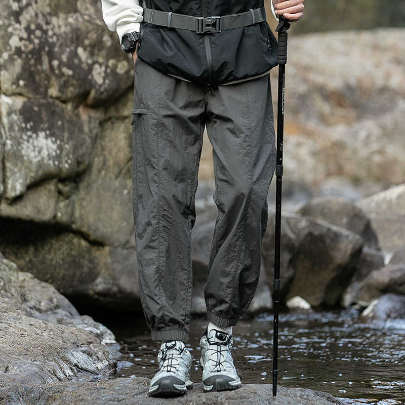 Overalls Korean Style Men's Japan Fashion Retro High Street Casual Fashion Tactical Pants Multi-pockets Parachute Casual PantsT260917