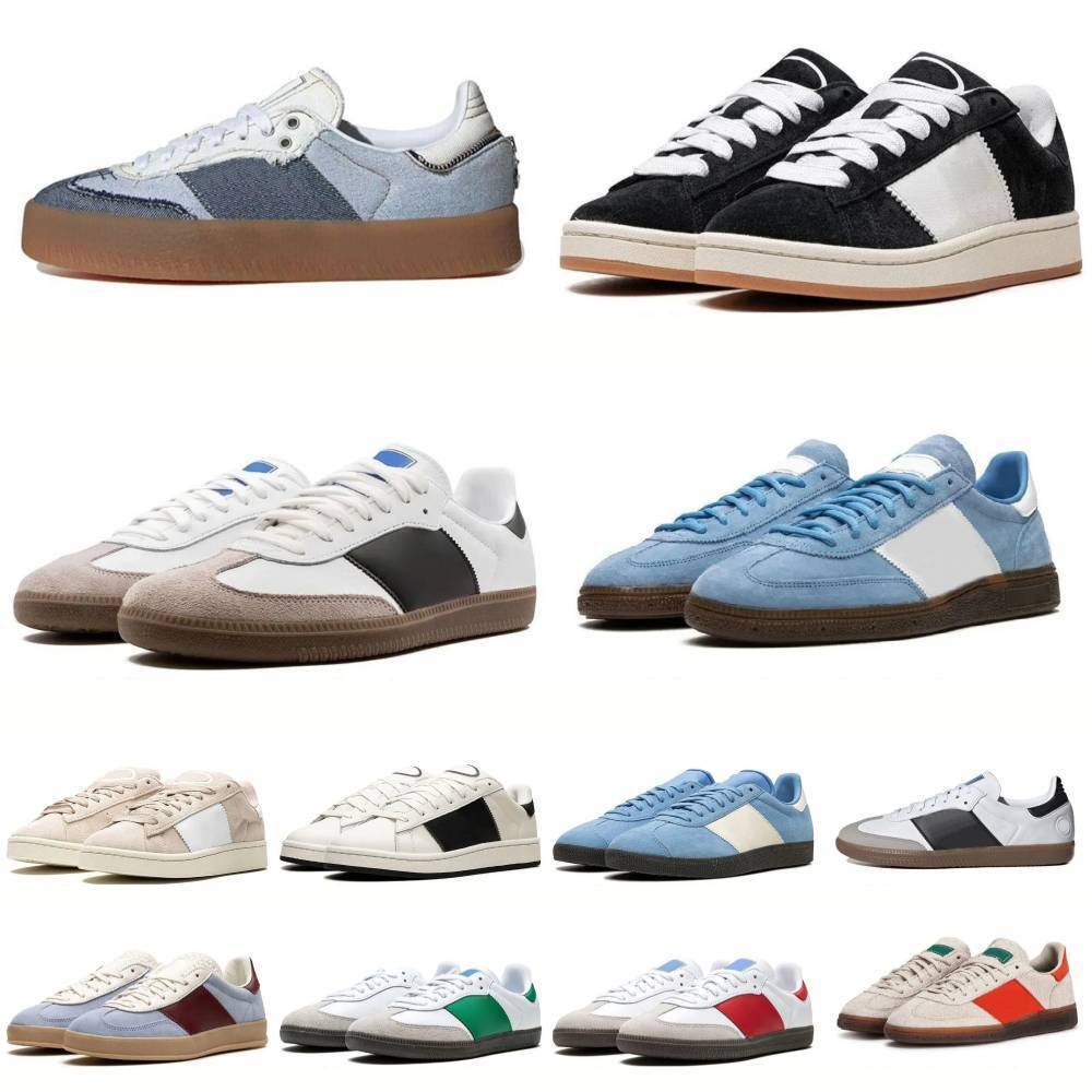 Designer Stripeds Vintage Sports Shoes Trainers Men Women White Black Green Denim Blue Night Brown Gum Cream Runner Casual Shoe Grey Canvas Platform