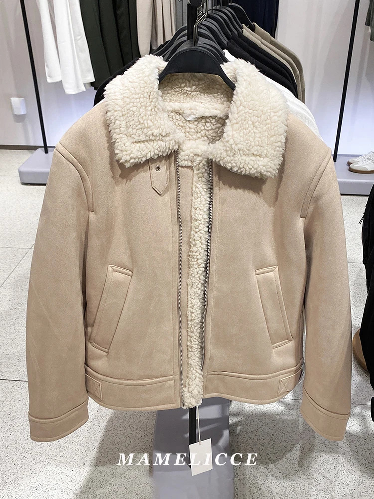 MAMELICCE Original n berber Fleece Fur Turndown collar Cotton jacket Thickened outerwear Men's winter padded jackets tops 260917