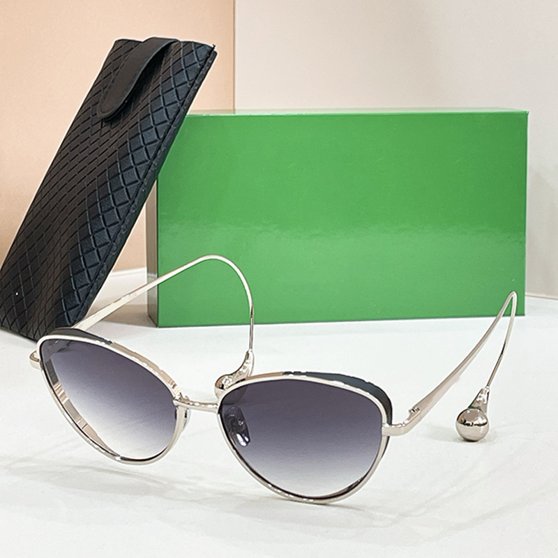 Drop Cat Eye Sunglasses BV2035LA Womans Designer Luxury Gold Metal Cat Eye Eyeglass Mens Womens Outdoor Leisure Vacation Sunglasses UV400 protection