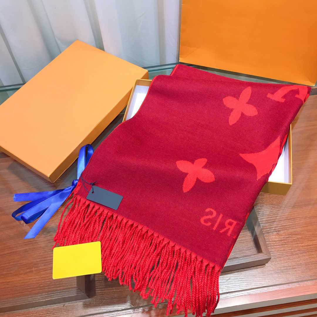 Double Red beach Wrap Shawl Sided Fringed Soft Warm Scarves for Women Winter Scarf Size 180X30cm S260917YYXD