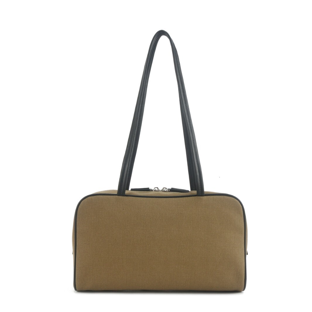 Summer Astra Canvas Messenger With Top-Layer Cowhide Thin Shoulder Strap, Minimalist Commuting Rectangular Underarm Women's Bag Suotong260917
