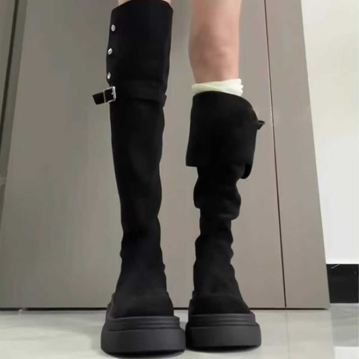 Faionable Thi Heel Long Boots Women's 2025 New Autumn Winter High Tube Boots Knight Boots Sli All-Match Slimming D260917
