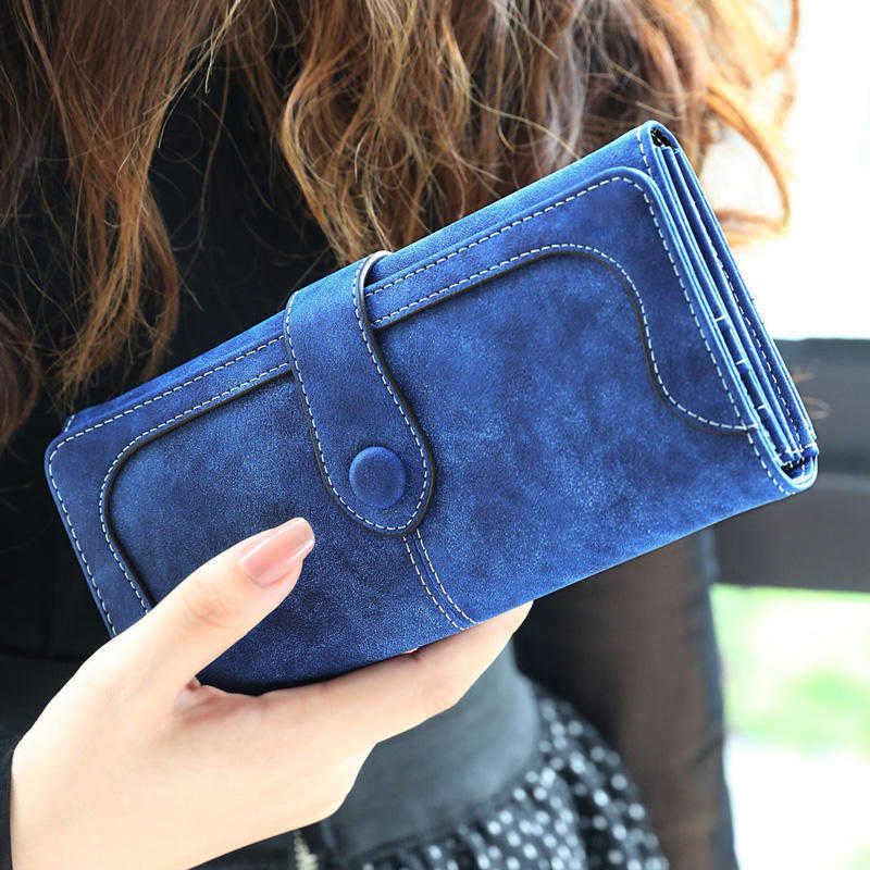 Multi Vintage Elegant Slot Long Women's Wallet PU Leather Cute Versatile Double Fold Soft Leather Zero WalletT260917